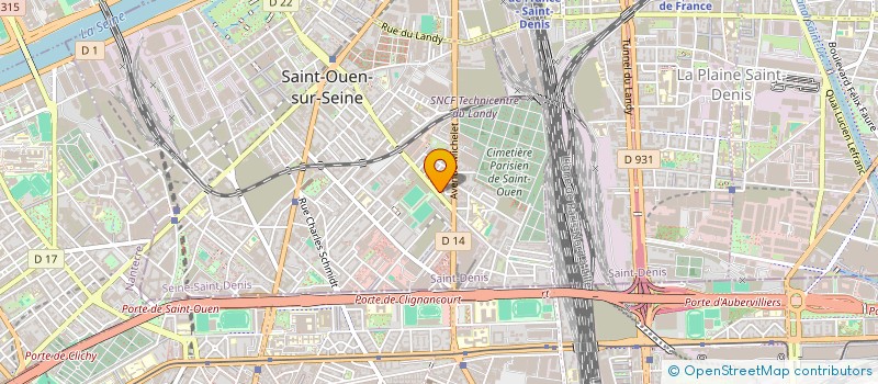 localisation de l'entreprise GSN NEWS à SAINT-OUEN-SUR-SEINE