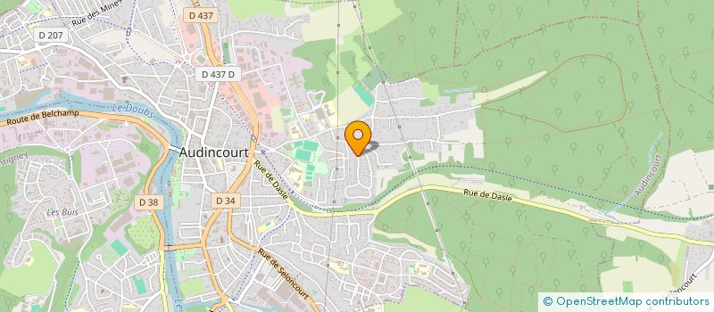 localisation de l'entreprise GSOM  AUDINCOURT