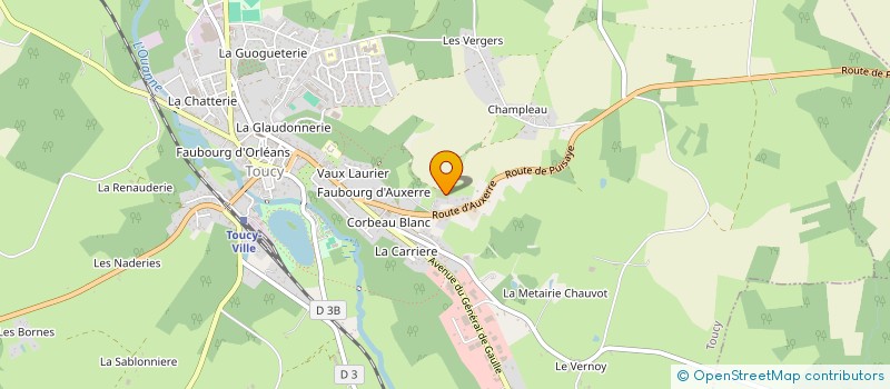 localisation de l'entreprise GSP SOC NEGOCE MATERIEL INDUSTRIEL  TOUCY