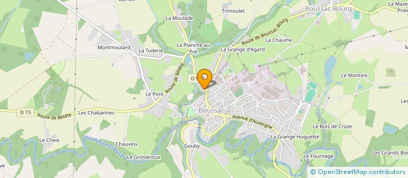 localisation de l'entreprise GSTIANI à BOUSSAC