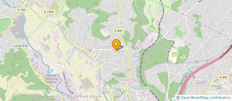 localisation de l'entreprise GSV BATIMENT à LA ROQUETTE-SUR-SIAGNE