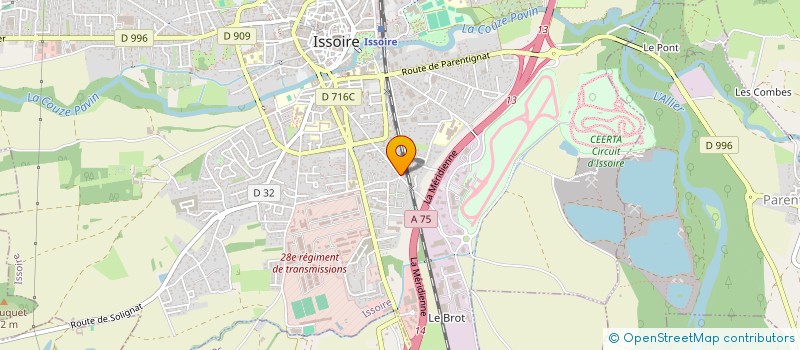 localisation de l'entreprise GT  ISSOIRE