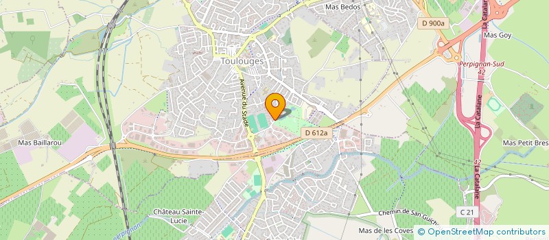 localisation de l'entreprise GT ACADEMIE FOOTBALL  TOULOUGES