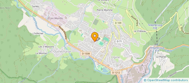 localisation de l'entreprise GT BATIMENT  UGINE