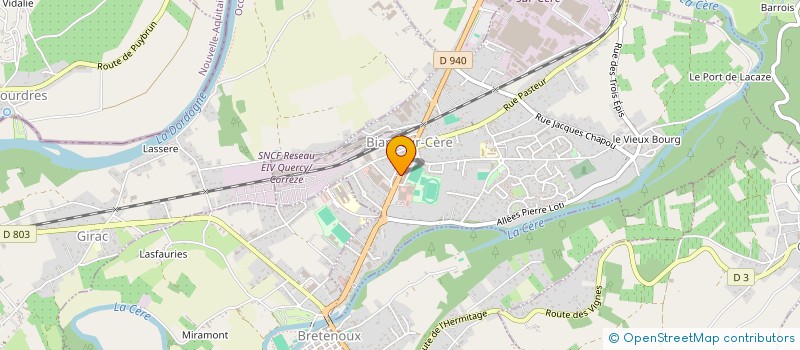 localisation de l'entreprise GT BIARS  BIARS-SUR-CERE