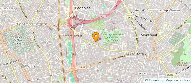 localisation de l'entreprise GT CLASSIC à BAGNOLET