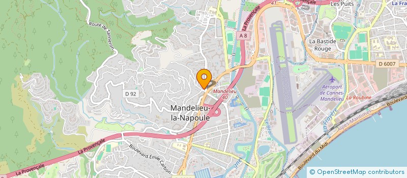 localisation de l'entreprise GT DRONE à MANDELIEU-LA-NAPOULE