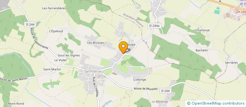 localisation de l'entreprise GT ELEC 38 à SERMERIEU
