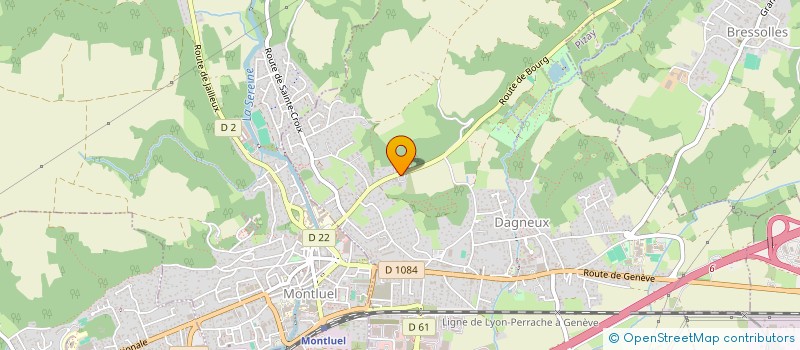 localisation de l'entreprise GT ENVIRONNEMENT ET PAYSAGE à DAGNEUX