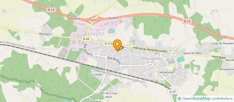 localisation de l'entreprise GT FINANCE  PLOUIGNEAU