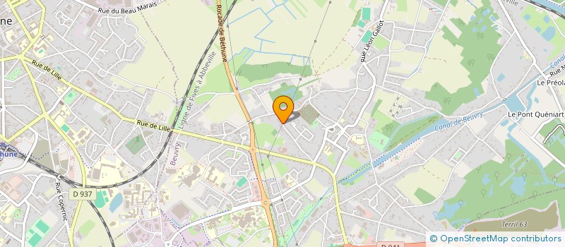 localisation de l'entreprise GT&FJ COMPAGNIE  BEUVRY