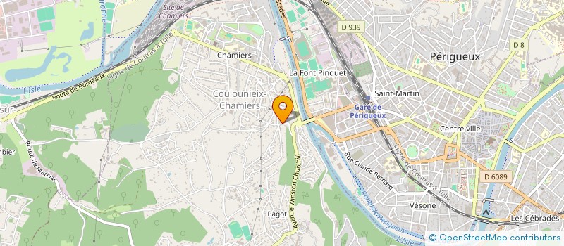 localisation de l'entreprise GT IMMO 1  COULOUNIEIX-CHAMIERS