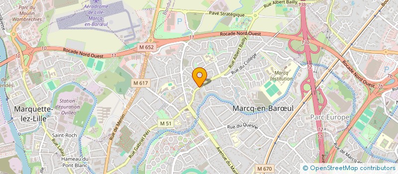 localisation de l'entreprise GT INVEST à MARCQ-EN-BARŒUL