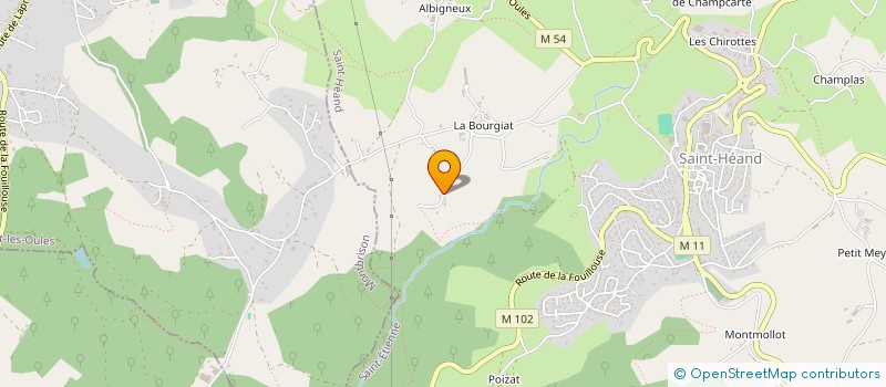 localisation de l'entreprise GT MACONNERIE à SAINT-HEAND