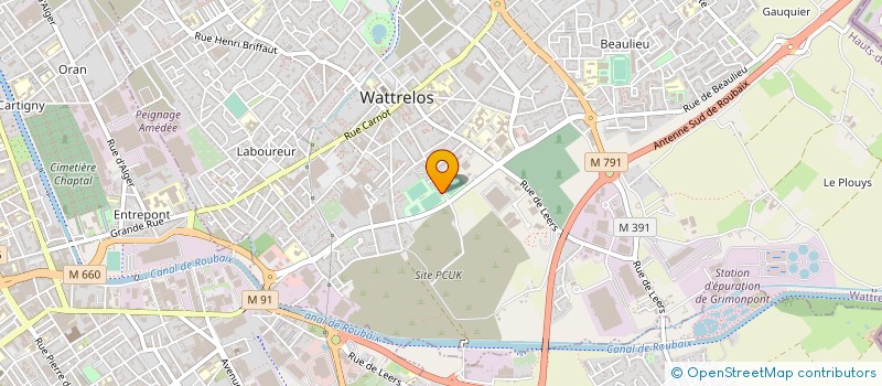 localisation de l'entreprise GT MENUISERIES à WATTRELOS