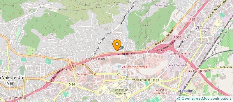 localisation de l'entreprise GT O'TAUX  LA VALETTE-DU-VAR