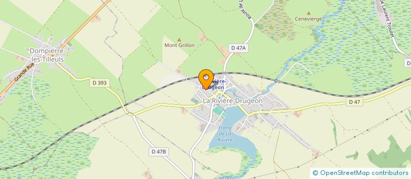 localisation de l'entreprise GT PEINTURE  LA RIVIERE-DRUGEON