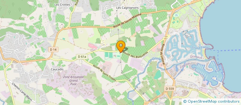 localisation de l'entreprise GT PRESTA LOC à GRIMAUD
