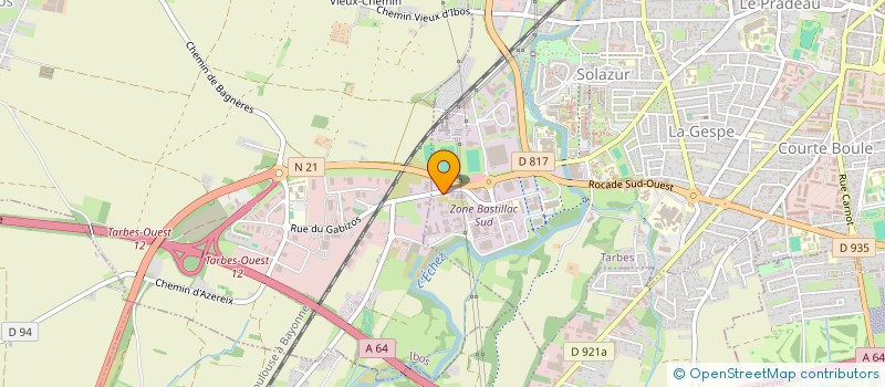 localisation de l'entreprise GT SUD OUEST  TARBES