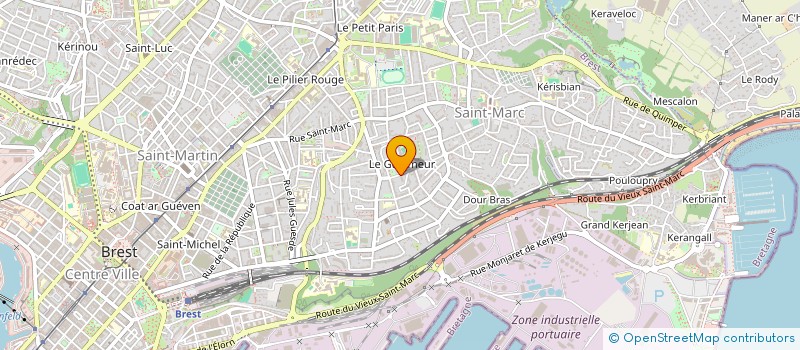 localisation de l'entreprise GT TRANSPORTS à BREST