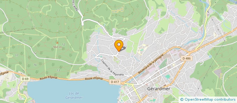 localisation de l'entreprise GT VOYAGES  GERARDMER