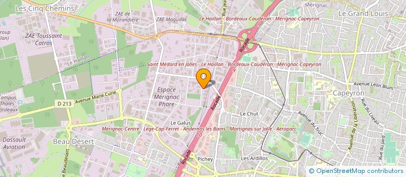 localisation de l'entreprise GTA à MERIGNAC