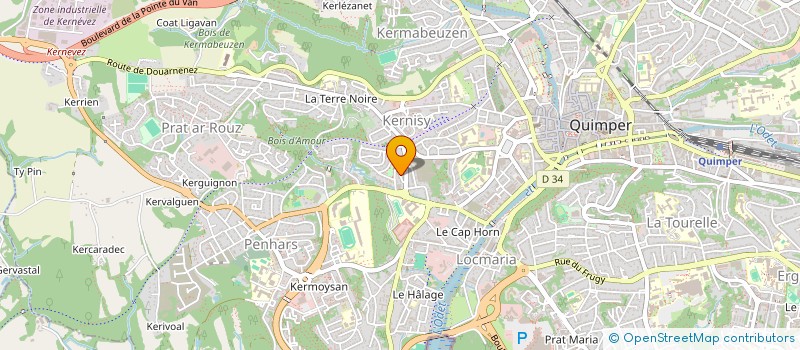 localisation de l'entreprise GTA à QUIMPER