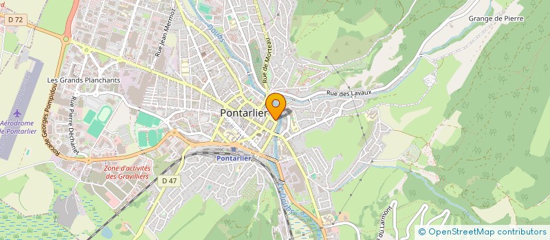 localisation de l'entreprise GTA BURGER  PONTARLIER