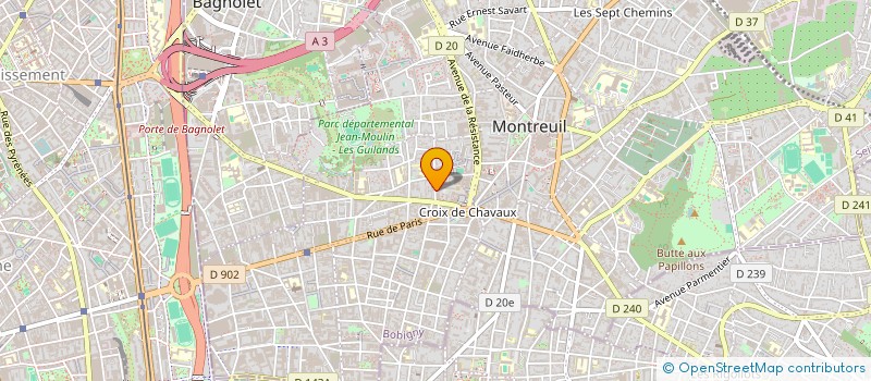 localisation de l'entreprise GTB-SERVICES à MONTREUIL