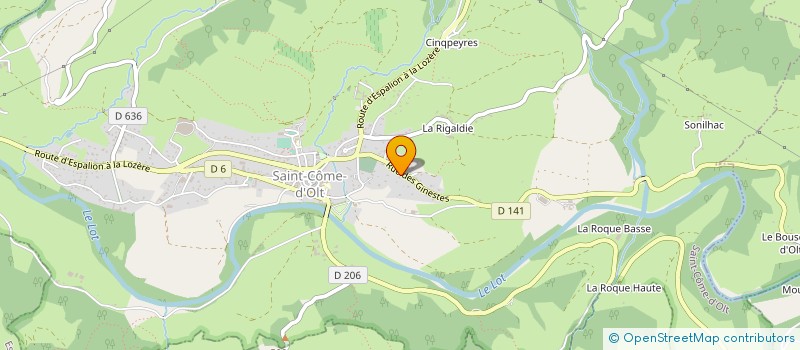 localisation de l'entreprise GTD TRANSPORTS à ESPALION