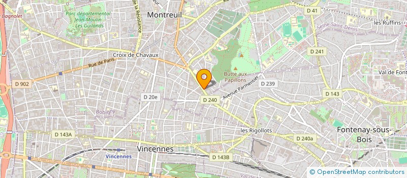 localisation de l'entreprise GTE 2 à MONTREUIL