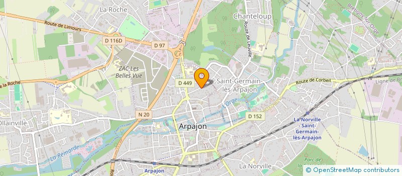 localisation de l'entreprise GTE VOYAGES à ARPAJON
