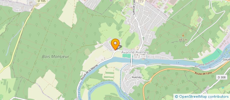 localisation de l'entreprise GTECH - INGENIERIE DU BTP  AVANNE-AVENEY