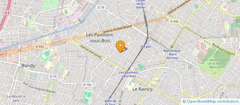 localisation de l'entreprise GTH PARIS à LES PAVILLONS-SOUS-BOIS