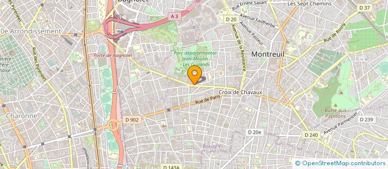 localisation de l'entreprise GTIB LA GENERALE TRAVAUX INDUST BATIMENT à MONTREUIL
