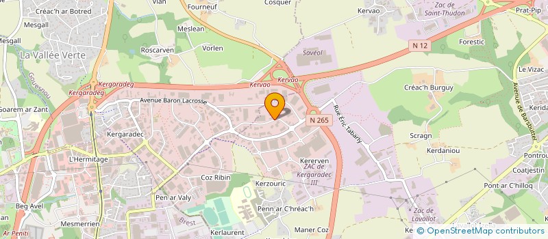 localisation de l'entreprise GTIE ARMORIQUE  GUIPAVAS