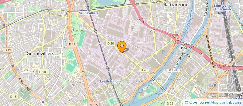 localisation de l'entreprise GTIE EXPO à GENNEVILLIERS