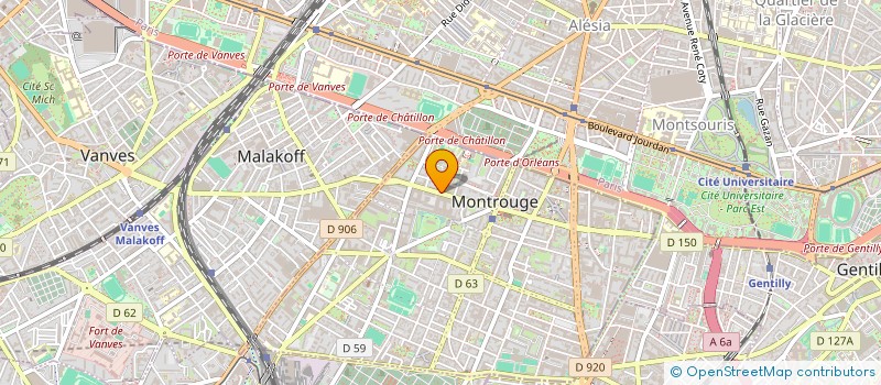 localisation de l'entreprise GTM ENTREPOSE ELECTRICITE à MONTROUGE