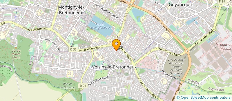 localisation de l'entreprise GTM EXPERTISE & CONSEIL à VOISINS-LE-BRETONNEUX