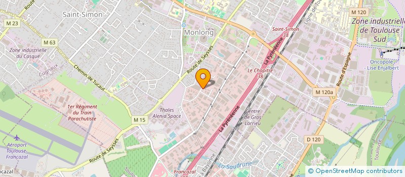 localisation de l'entreprise GTM GRANDS TRAVAUX MIDI PYRENEES BTP à TOULOUSE