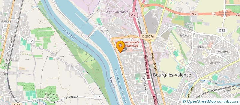 localisation de l'entreprise GTNI EXPRESS à BOURG-LES-VALENCE