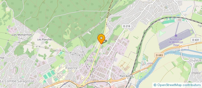 localisation de l'entreprise GTO PNEUS à THISE