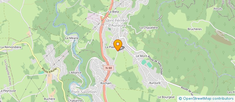 localisation de l'entreprise GTP GOUDRONNAGE à PONT-SALOMON