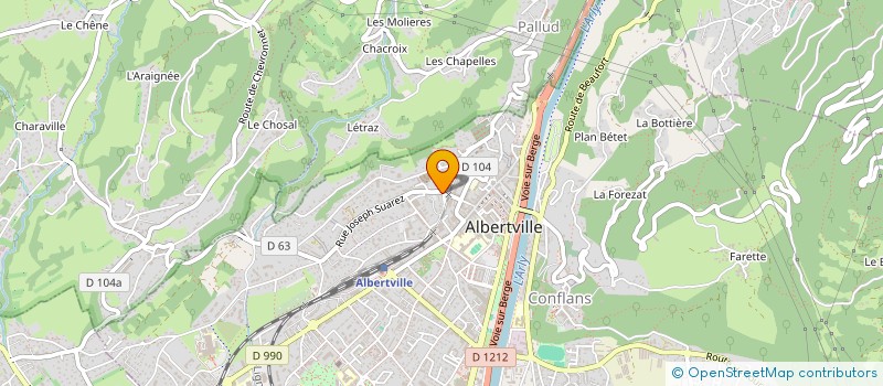 localisation de l'entreprise GTRG  ALBERTVILLE