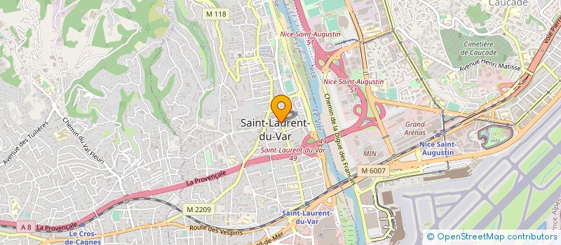 localisation de l'entreprise GTS IMMOBILIER à SAINT-LAURENT-DU-VAR
