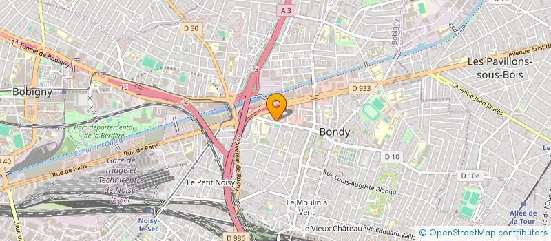 localisation de l'entreprise GTS TRANS  BONDY