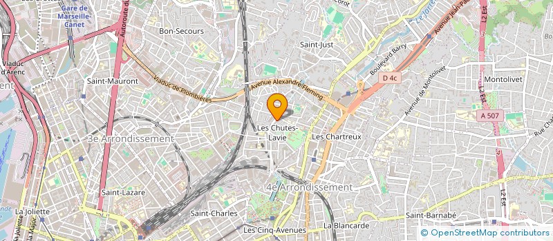 localisation de l'entreprise GTTBC (GENERALE TRAVAUX TERRITORIAUX DU BATIMENT ET DE CONSTRUCTION) à MARSEILLE