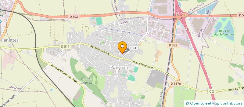 localisation de l'entreprise GTV PUSIGNAN  PUSIGNAN