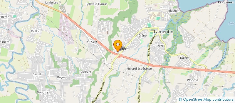 localisation de l'entreprise GUABAT à LAMENTIN