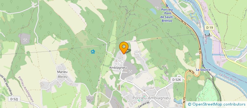 localisation de l'entreprise GUABI  PORCIEU-AMBLAGNIEU